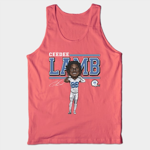 CeeDee Lamb Dallas Cartoon Tank Top by Buya_Hamkac